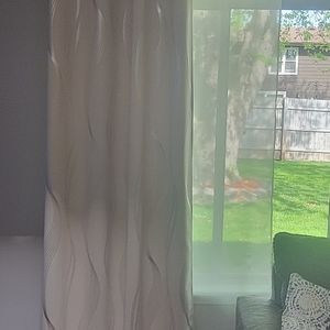 Ivory sheer curtains 54x90 length